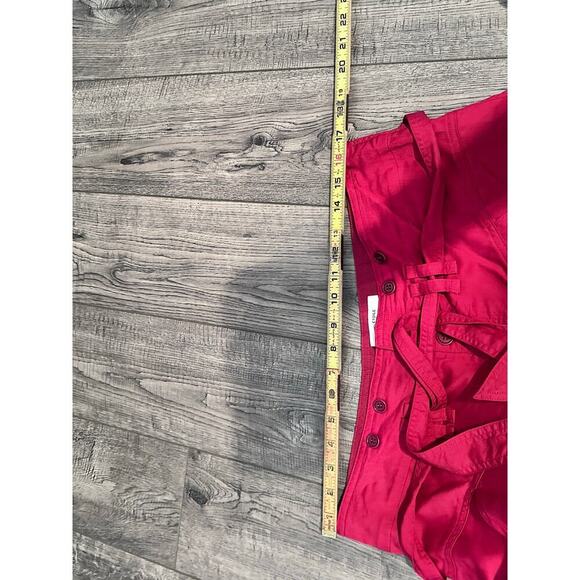 Isabel Marant Red Belted Paperbag Waist Straight Leg Trouser Pants Size 36 - Picture 9 of 11
